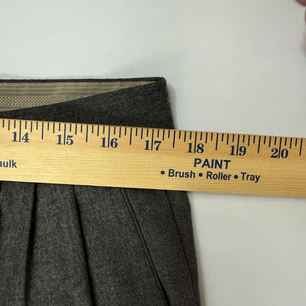 Vintage Zanella Mens Charcoal Gray Pure Wool Pleated Dress Pants Italy 35x32 - Picture 7 of 9
